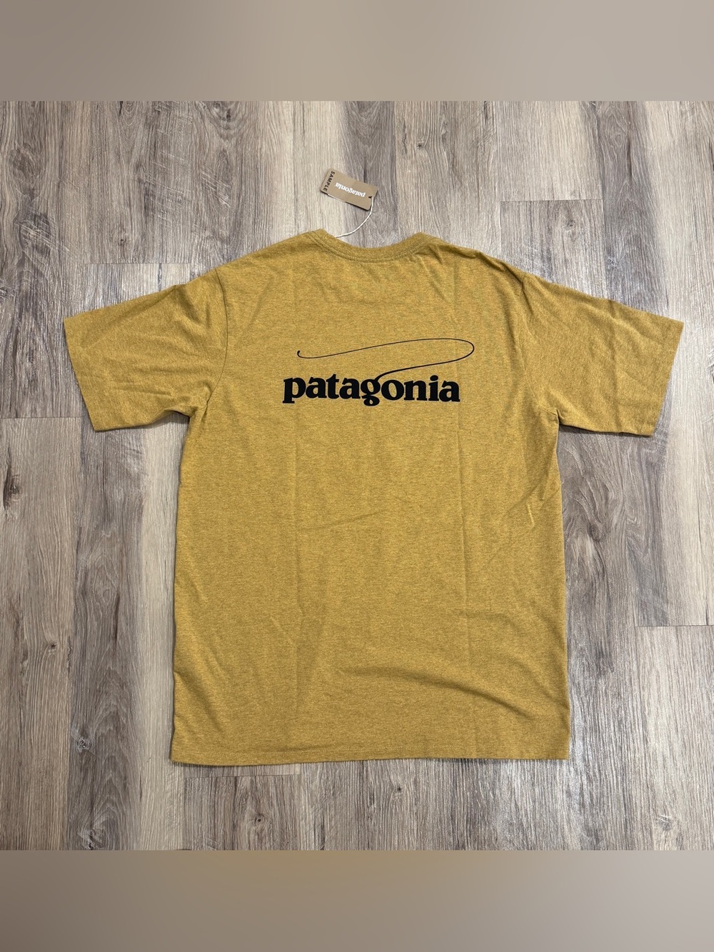 Patagonia Men’s Casting Logo Short-Sleeve T-Shirt in Mustard